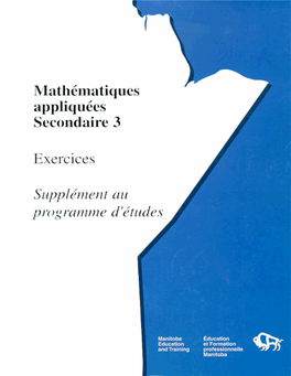 Mathématiques Appliquées, Secondaire 3 - Exercices - Supplément Au Programme D’Études