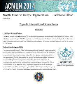 North Atlantic Treaty Organization Jackson Gillard Advance