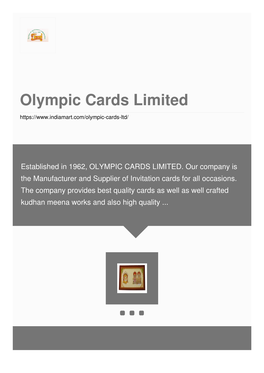 Olympic Cards Limited