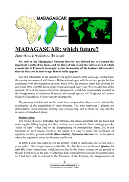 MADAGASCAR: Which Future?