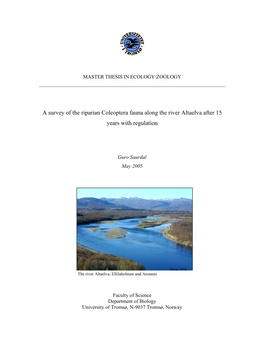 A Survey of the Riparian Coleoptera Fauna Along the River Altaelva After 15 Years with Regulation
