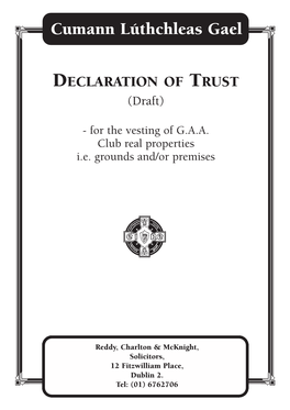 Print Declaration of Trust