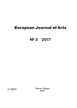 European Journal of Arts № 3 2017