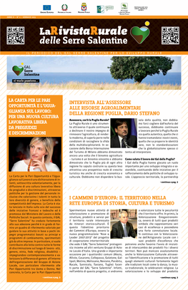 Intervista All'assessore Alle Risorse Agroalimentari Della Regione Puglia, Dario Stefano I Cammini D'europa