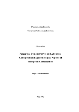 Perceptual Demonstratives