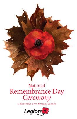 Remembrance Day Ceremony 11 November 2017, Ottawa, Canada Act of Remembrance