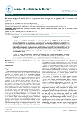 Pharmacological and Clinical Importance of Integrin Antagonists