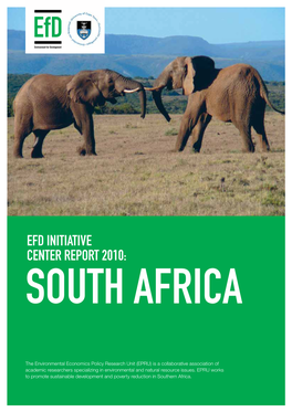 Efd Initiative Center Report 2010: South Africa
