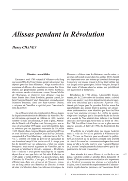 Alissas Pendant La Révolution