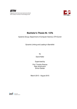 Bachelor's Thesis Nr. 137B