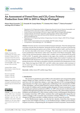An Assessment of Forest Fires and CO2 Gross Primary Production from 1991 to 2019 in Mação (Portugal)