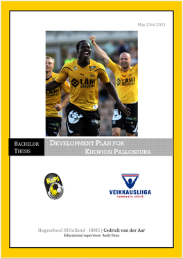 Development Plan for Kuopion Palloseura