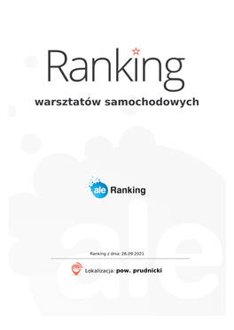 Lista Polecanych Warsztatów Samochodowych • Pow. Prudnicki