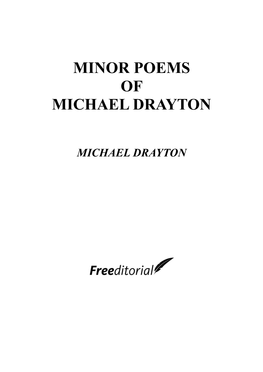 Minor Poems of Michael Drayton