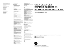 Chen Chieh-Jen Empire's Borders Ii