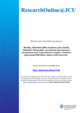 Evolution of the Sybella Batholith: Petrographic, Geochemical And