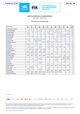 After Race ABB FIA FORMULA E CHAMPIONSHIP Doc