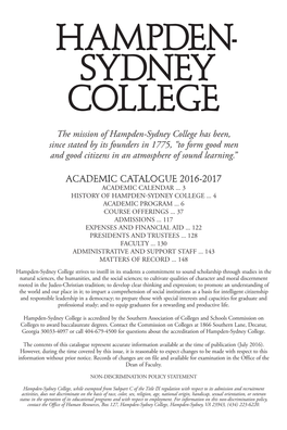 2016-17 Academic Catalogue (Pdf)