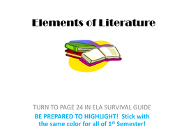 Elements of Literature by Mrs. Wills