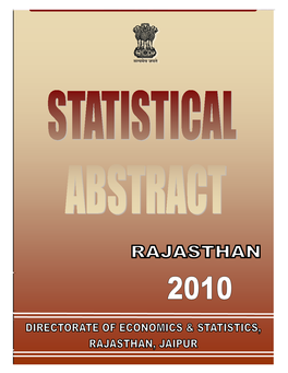 Statistical Abstract Rajasthan 2010