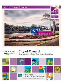 City of Oxnard Sustainability Best Practices Activities