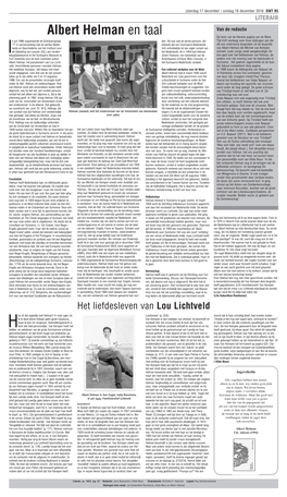 Albert Helman En Taal Van De Redactie De Lezer Van De Literaire Pagina Van De Ware N Juli 1996 Organiseerde De Schrijversgroep Den