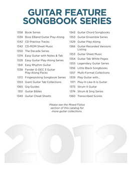 Guitar Feature Songbook Series