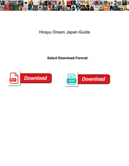 Hirayu Onsen Japan Guide