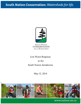 Low Water Response in the South Nation Jurisdiction May 12, 2014