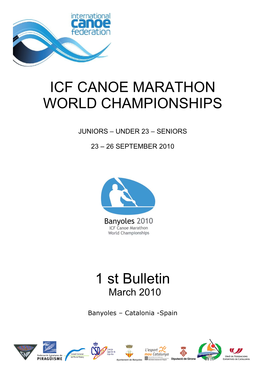 ICF CANOE MARATHON WORLD CHAMPIONSHIPS 1 St Bulletin
