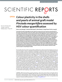 Colour Plasticity in the Shells and Pearls of Animal Graft Model