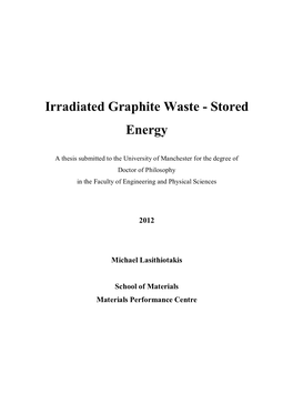 Irradiated Graphite Waste - Stored Energy