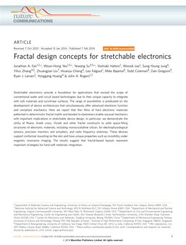 Fractal Design Concepts for Stretchable Electronics