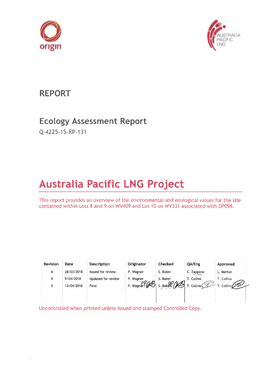 Ecology Assessment Report 8WV409, 9WV409, 10WV331