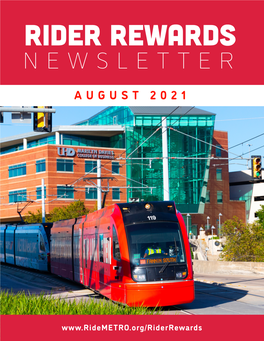 View August 2021 Rider Rewards Newsletter