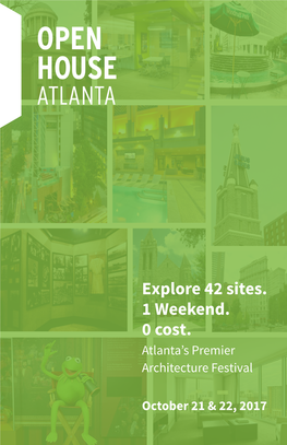 Explore 42 Sites. 1 Weekend. 0 Cost. Atlanta’S Premier Architecture Festival