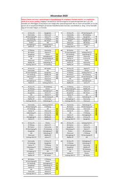 Allsvenskan 2020 Notera! Datum Som Visas I Spelordningen Är Huvuddatumet För Omgången