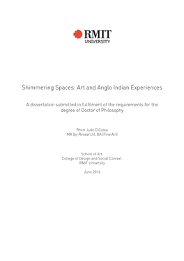 Shimmering Spaces: Art and Anglo Indian Experiences