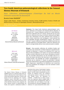 Two South American Palaeontological Collections in The