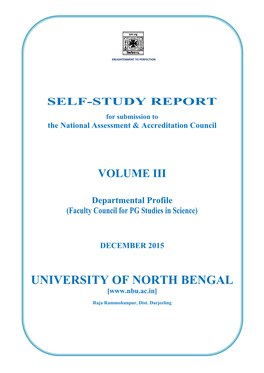 NAAC NBU SSR 2015Vol III SC