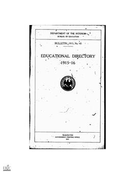 Educational Directory 915-16