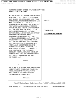 Filed: New York County Clerk 03/05/2021 04:23 Pm Index No