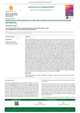 For Uranium-Thorium Deposition