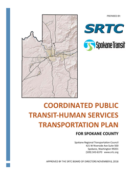 Coordinated Public Transit-Human Services Transportation Plan for Spokane County