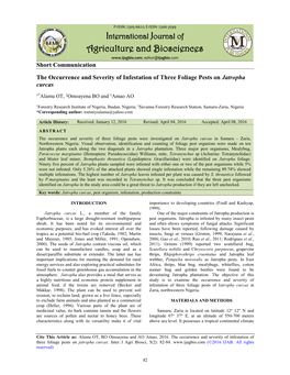 International Journal of Agriculture and Biosciences