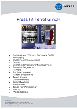 Press Kit Terrot Gmbh