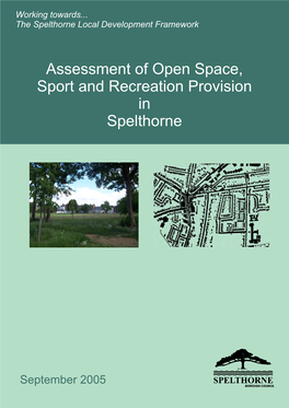 Assessment of Open Space, Sport and Recreation Provision in Spelthorne
