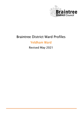 Braintree District Ward Profiles Yeldham Ward Revised May 2021