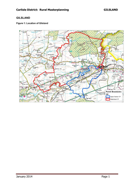 Carlisle District: Rural Masterplanning GILSLAND January 2014 Page 1