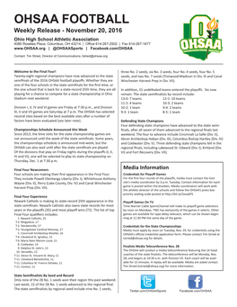 Ohsaa Football